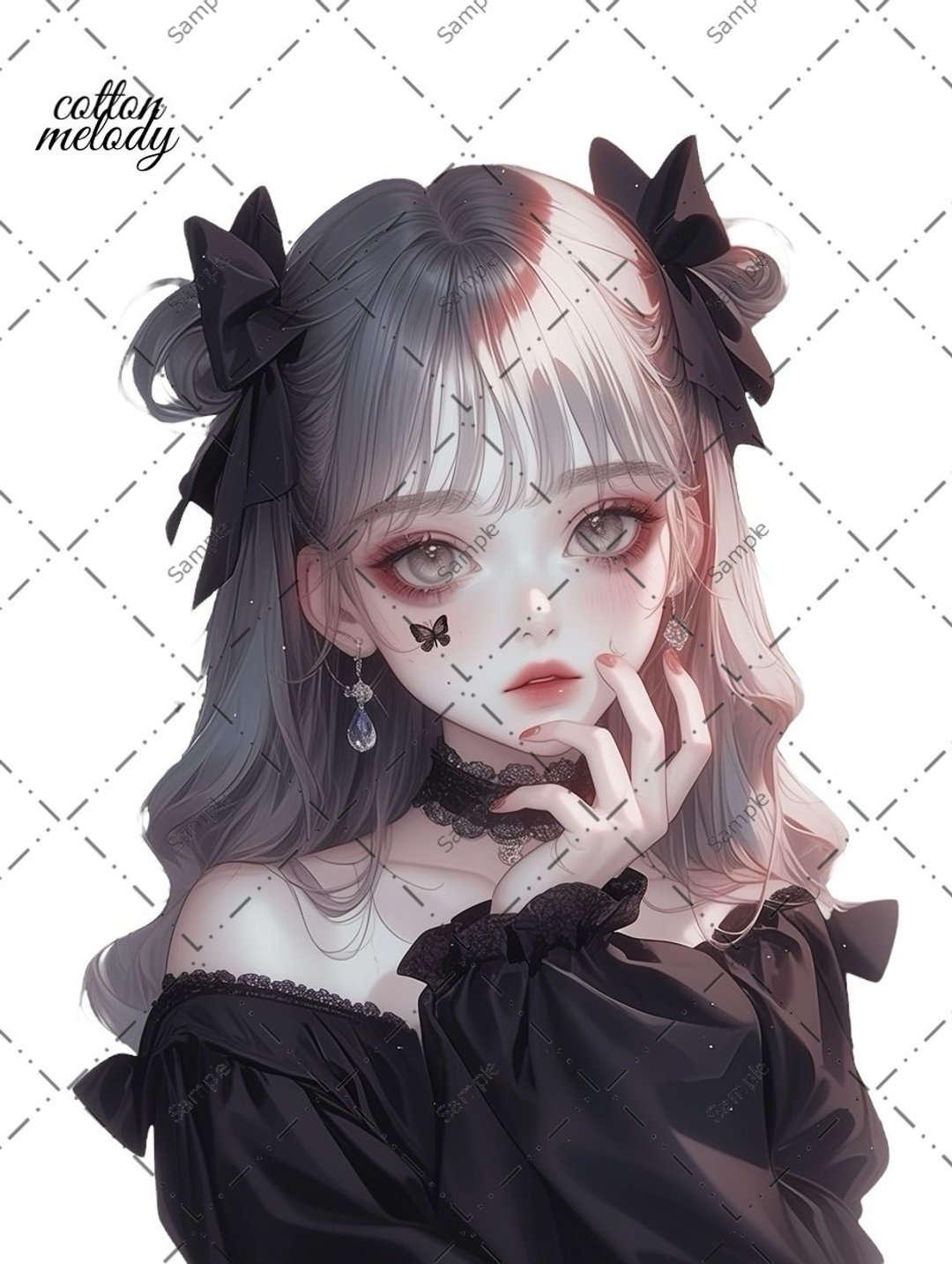 original sticker no.1567 人物贴纸 原创贴纸 人物贴纸 女孩贴纸 原创人物贴纸 - 贴纸 - 纸 