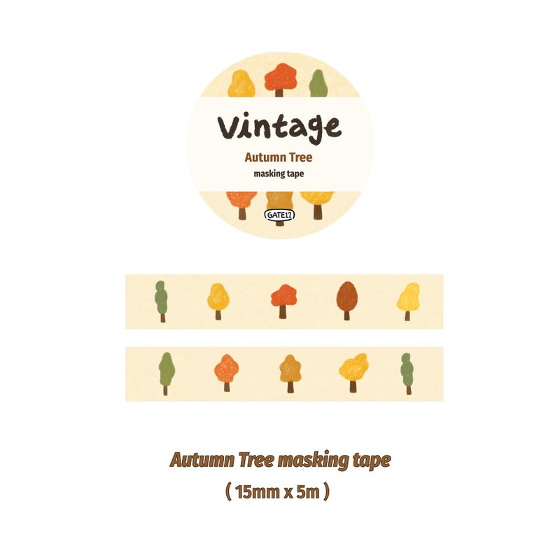 秋树和纸带 - 纸胶带 - 纸 黄色