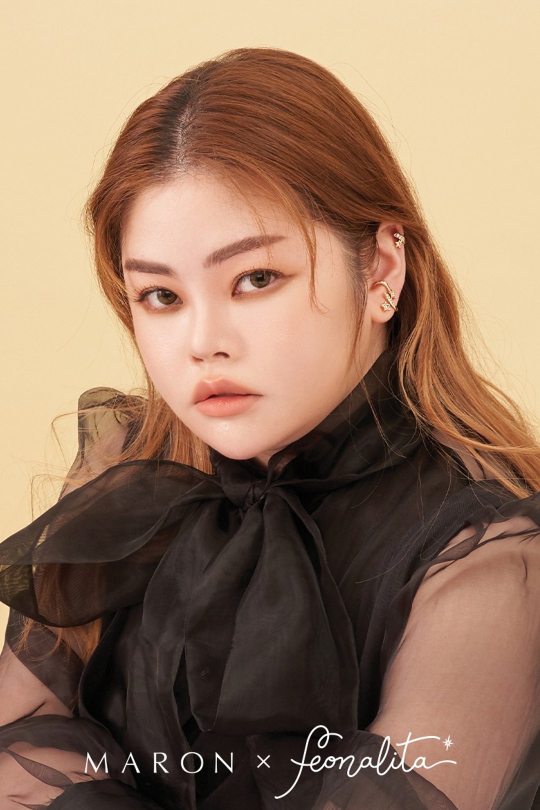 Feo Stars Orbit Earring Fashion Jewelry (Silver92.5 / Natural Gemstone) - 耳环/耳夹 - 半宝石 金色