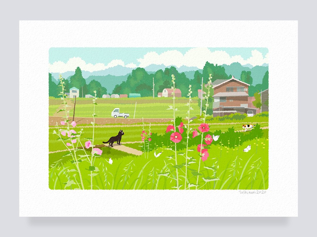 Art print / 30.Early summer light  (A4.A3.A2 size) free shipping - 海报/装饰画/版画 - 纸 蓝色
