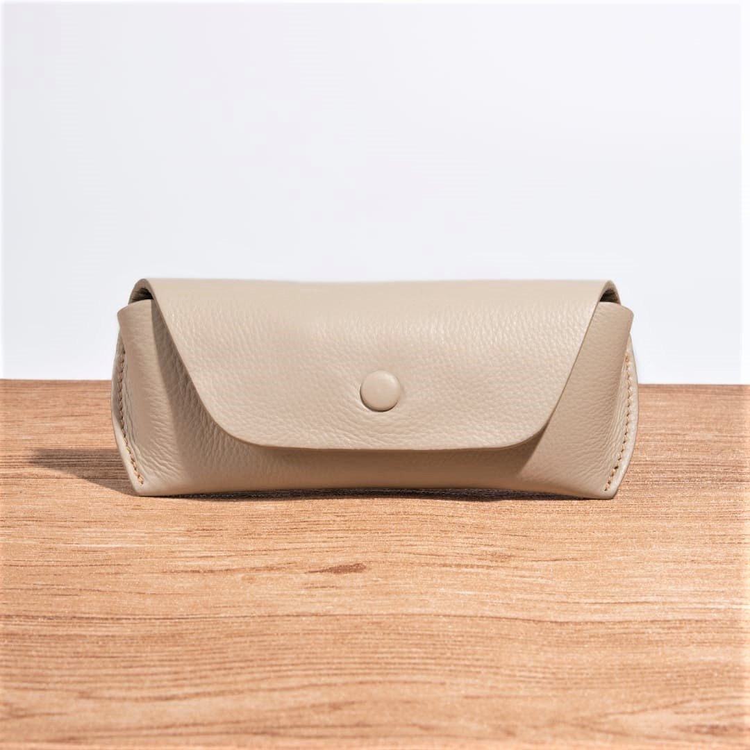 SonShy in Cream - Leather Glasses Case GUATE - 其他 - 真皮 灰色