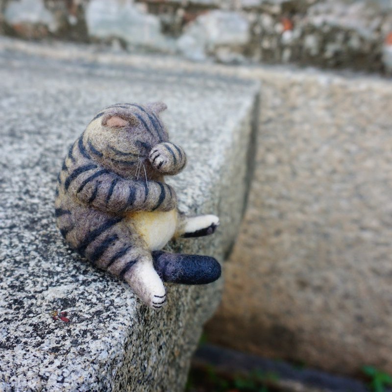 坚强点小猫咪 家居摆饰 节日纪念日礼物 - 摆饰 - 羊毛 银色