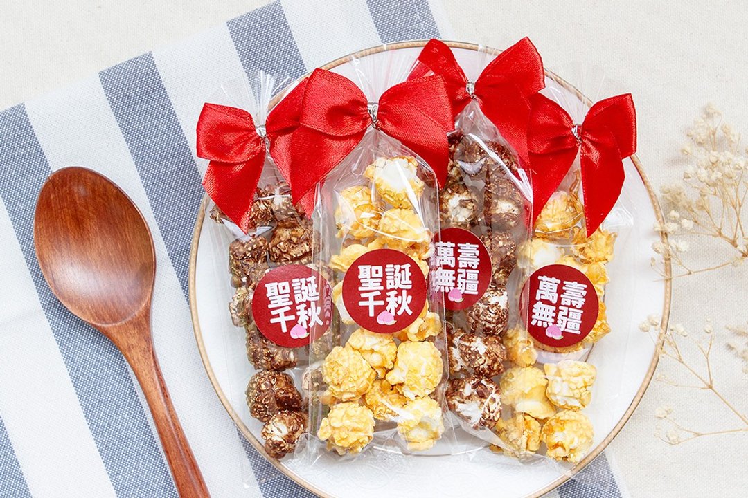 神明祝寿 轻巧包爆米花 神明生日 拜拜祝寿 祭祀供品 敬神用品 - 手工饼干 - 新鲜食材 红色