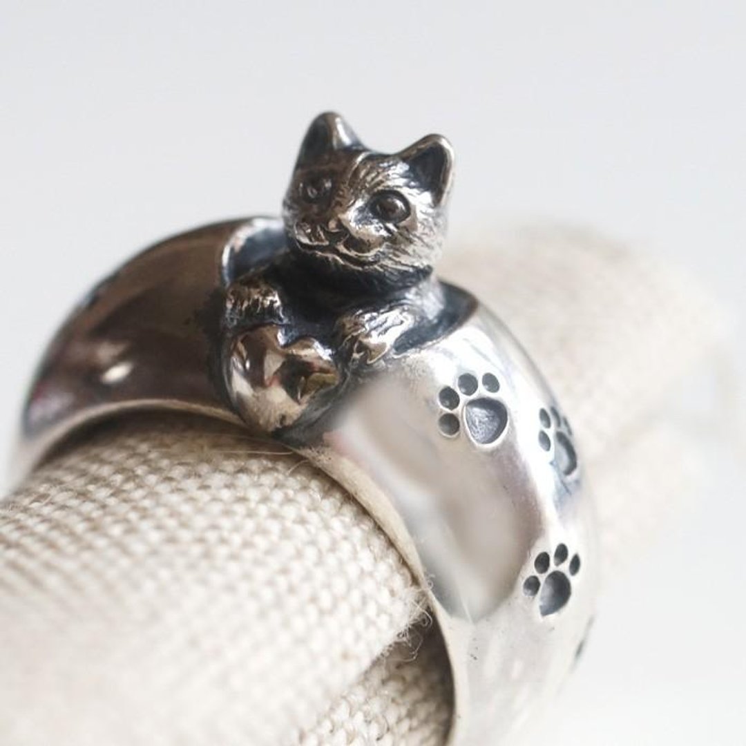 Gift ring from a cat - 戒指 - 纯银 银色