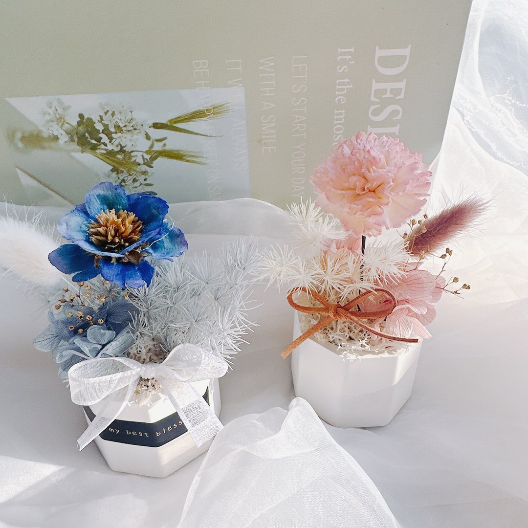 扩香桌花 主花索拉花款 香氛摆饰 永生桌花 办公疗愈小物 母亲节 - 香薰/精油/线香 - 植物．花 粉红色