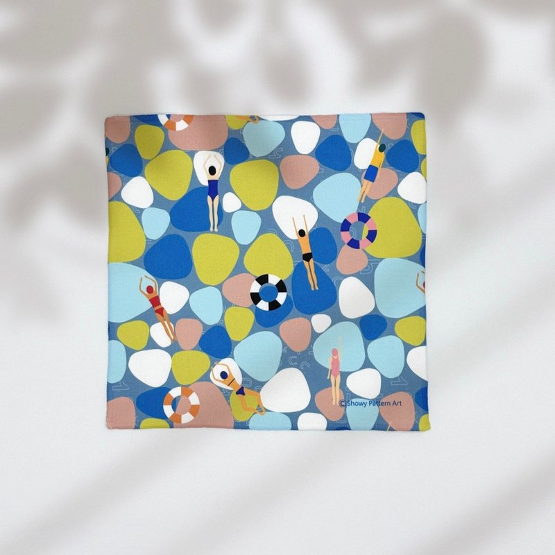 【 处处花版 】万用小方巾手巾  印花 / 在浴缸游泳 - 毛巾浴巾 - 其他材质 白色