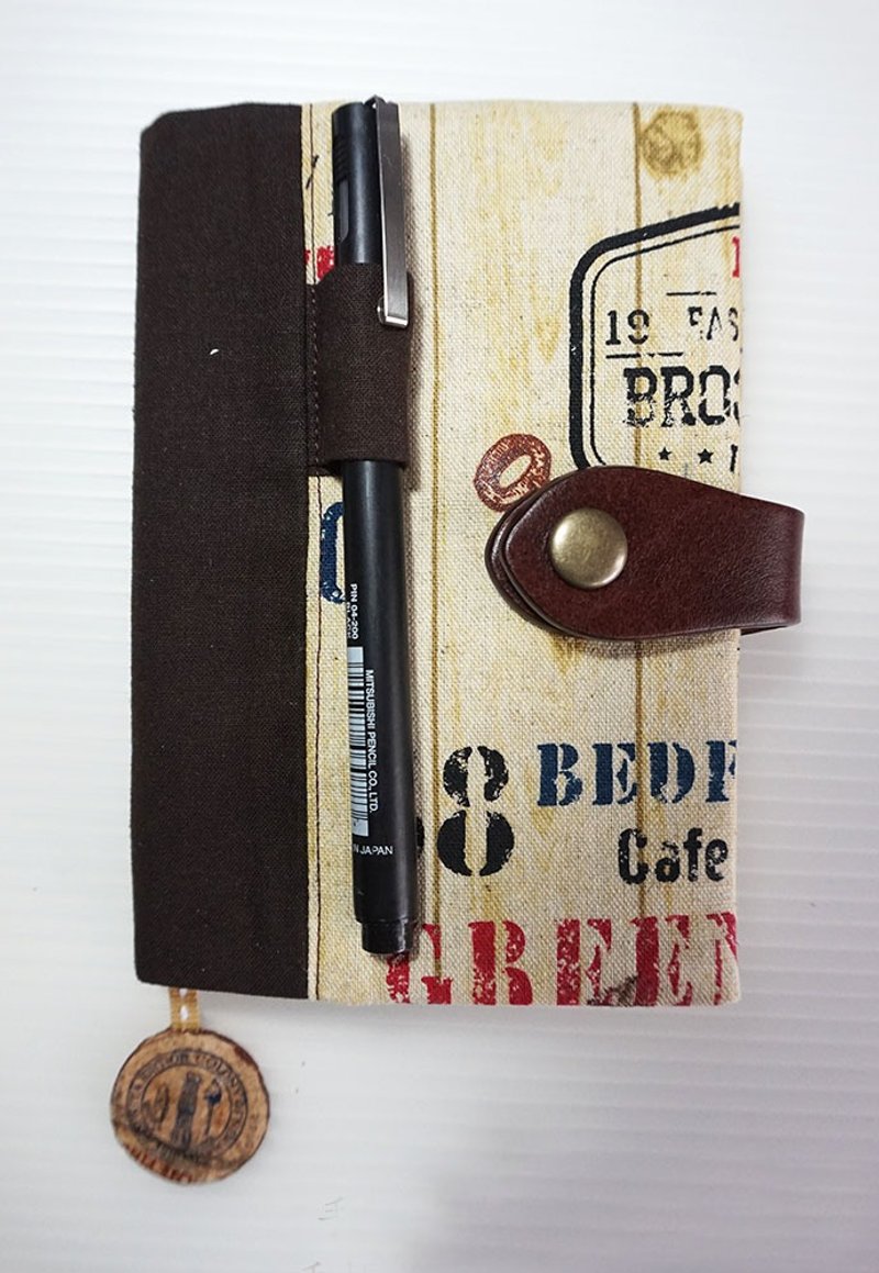 手作文字印花手帐本  日记本  记事本 画图本 - 笔记本/手帐 - 纸 咖啡色