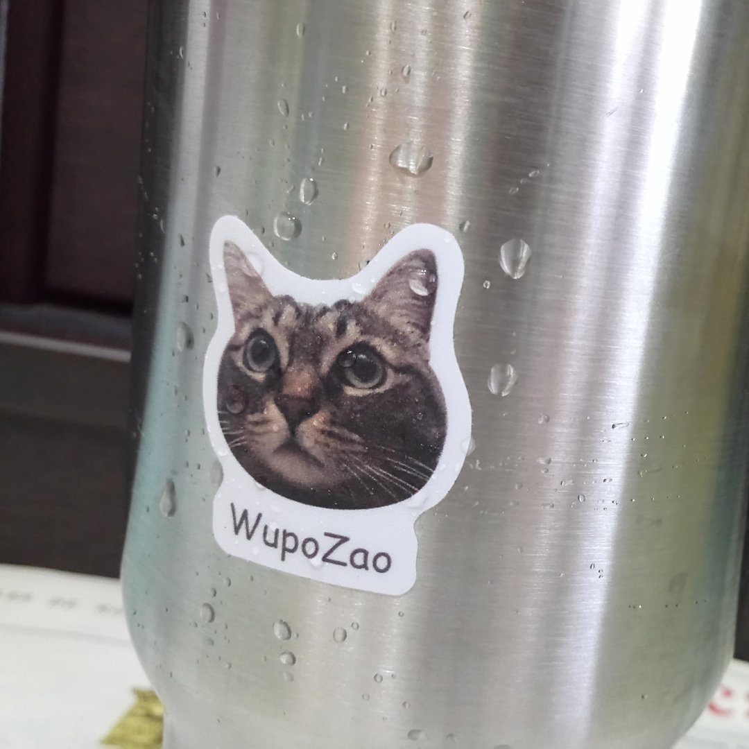 定制化_防水_照片_姓名贴纸(60入)_自备照片_猫狗兔鼠鸟 - 贴纸 - 防水材质 
