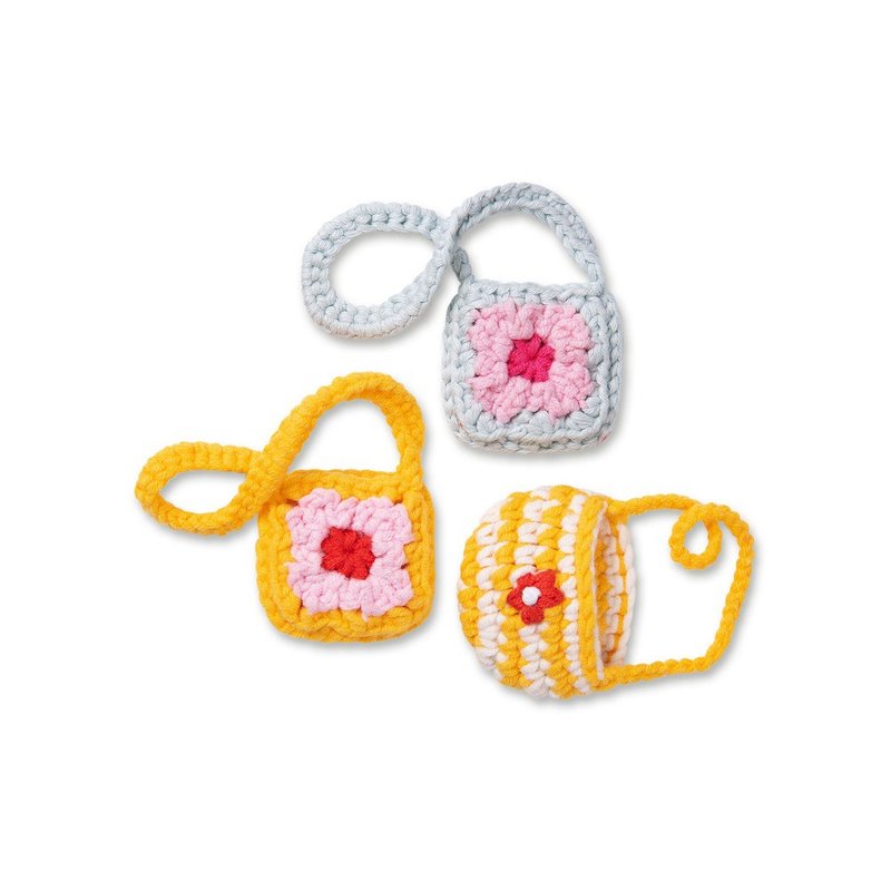 荷兰 Just Dutch | Miffy 米飞兔 手工编织 小花包组 Ado - 玩偶/公仔 - 棉．麻 粉红色