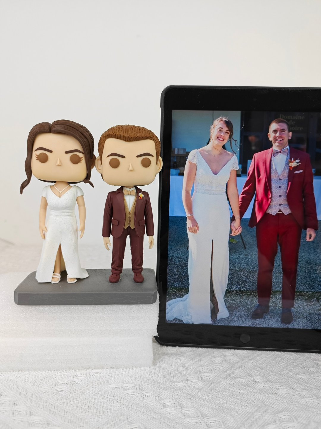 纯手工定制美国Funko Pop 自画像公仔情侣父母夫妻结婚周年礼物 - 玩偶/公仔 - 粘土 多色