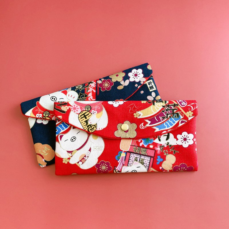 爸妈一人一个猪福满满(两入组布红包袋 存折袋) - 红包/春联 - 棉．麻 红色