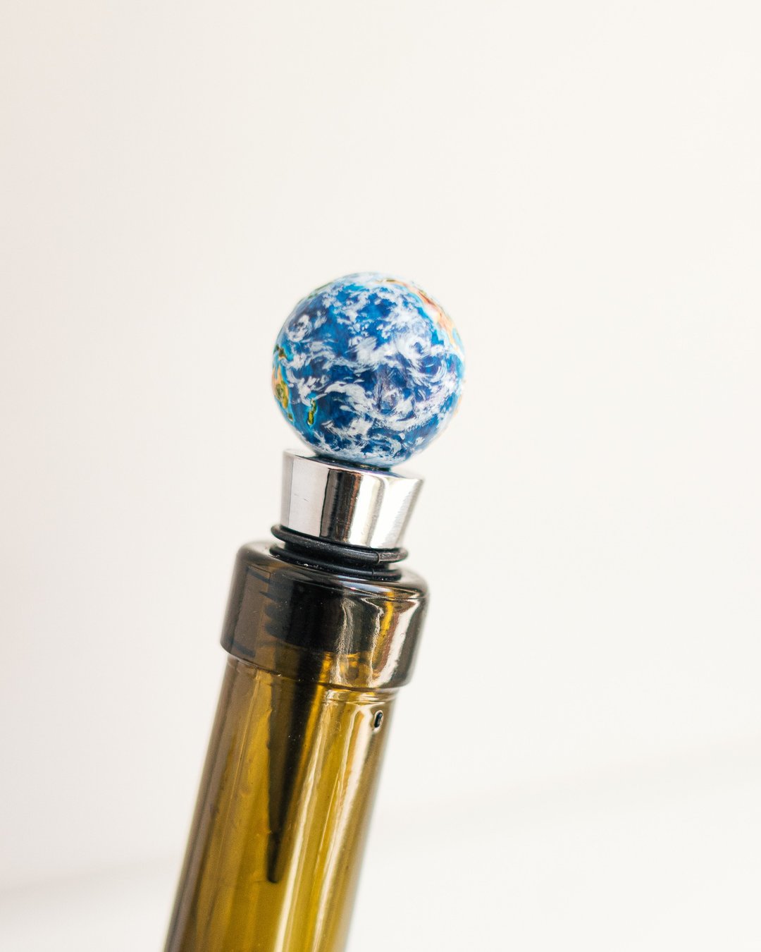 Travel Lover Gift Wine Stopper for Bottle Wine Gifts for Engagement Gifts - 厨房用具 - 粘土 蓝色