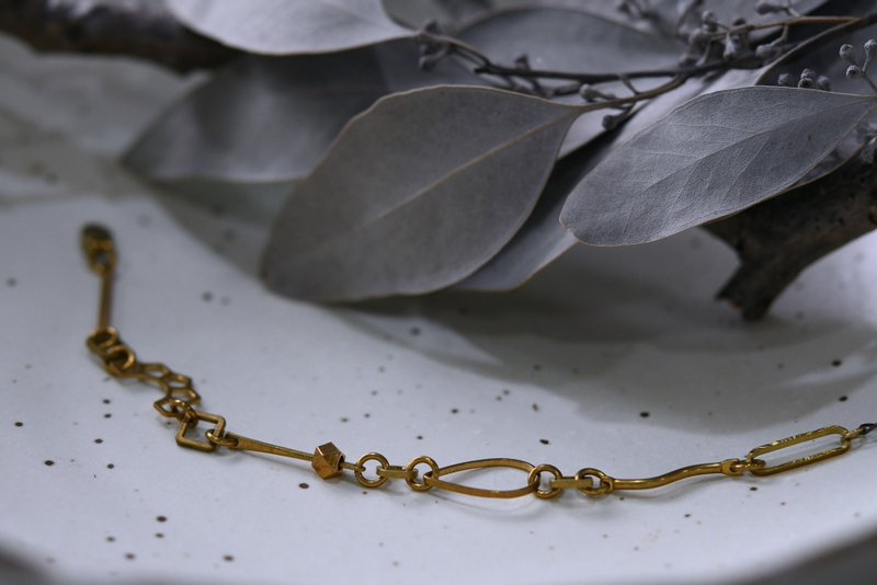 几何系列 NO.10│黄铜手链 - 手链/手环 - 铜/黄铜 金色