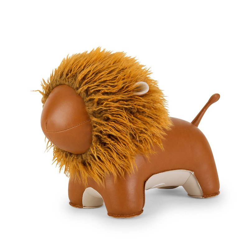 【门挡】狮子 Lion Lino 皮革动物摆饰 | 入厝礼物 - 摆饰 - 人造皮革 多色