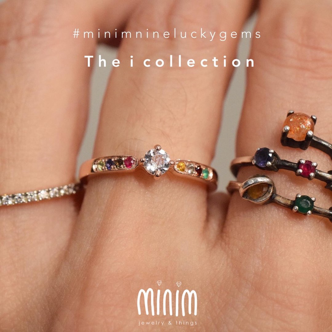 Noppakao 9 lucky gems ring #minim9luckygems #9luckygems R520 - 戒指 - 纯银 