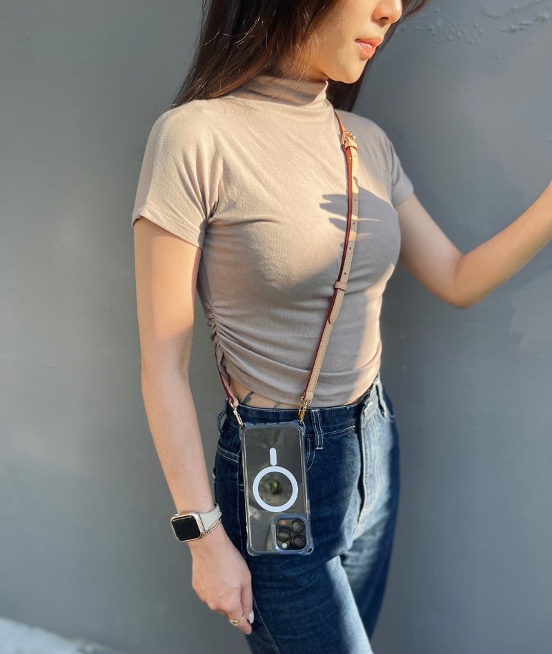 【MISIA】414 Body Strap 植鞣皮革长背带 - 手机配件 - 真皮 