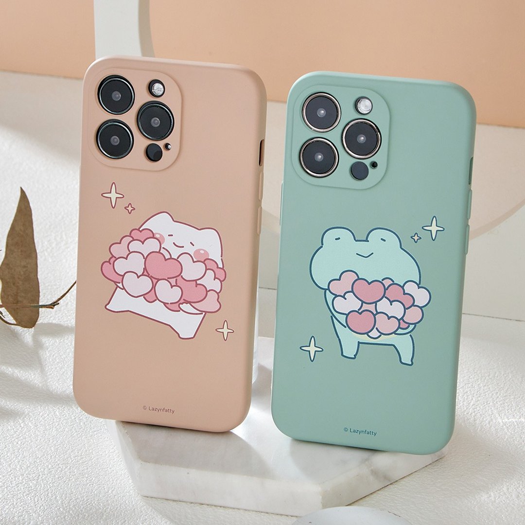 胖才可爱满满爱心系列全包iPhone手机壳 - 手机壳/手机套 - 硅胶 多色