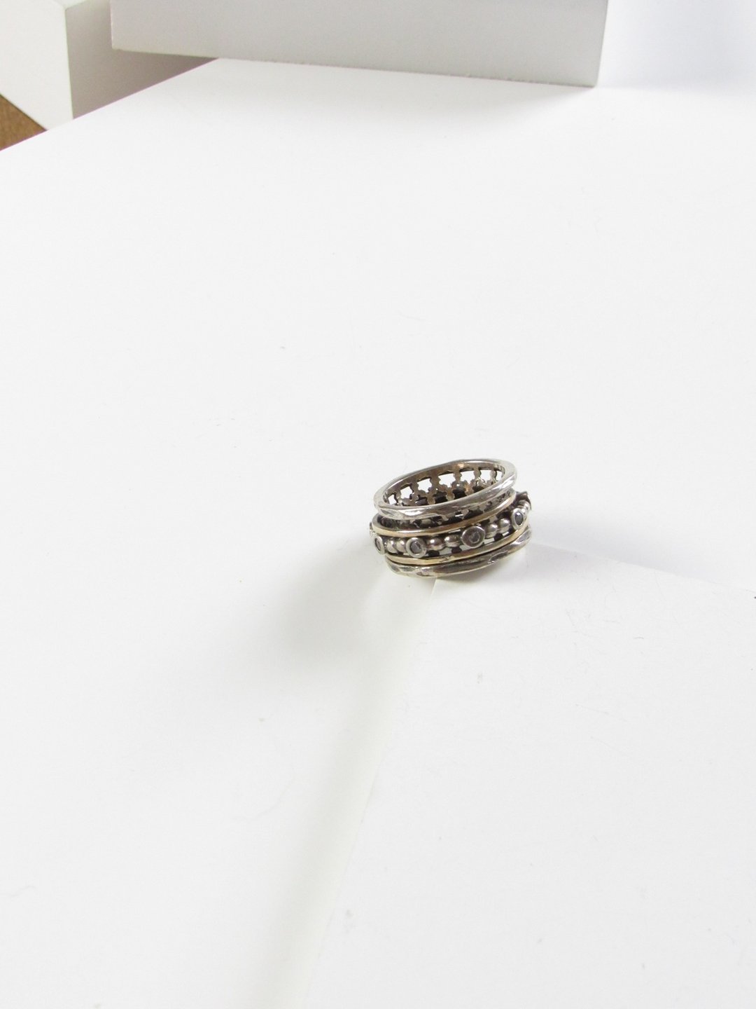 Vintage Silver Statement Ring - 戒指 - 纯银 银色