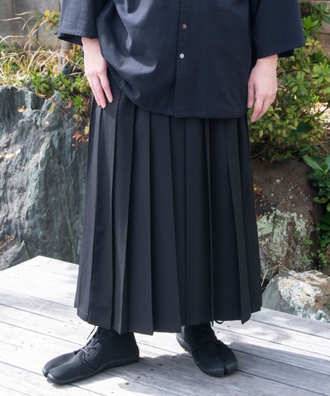 【热门预购】日式禅意夜韵袴影百褶古典雅致 宽裤(3色)7CC-5206 - 中性裤装 - 其他材质 