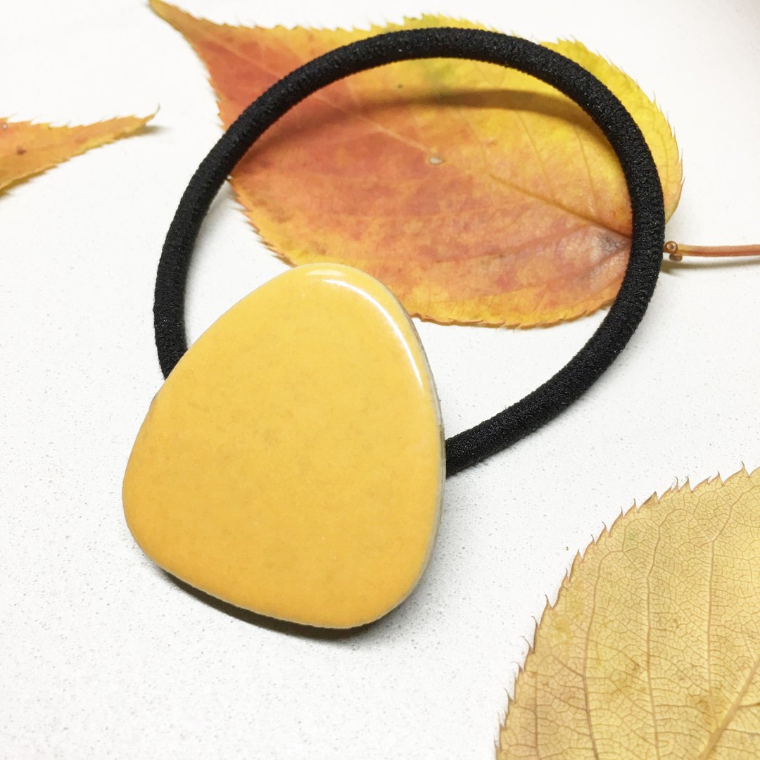 TH-28 Porcelain tile hair elastic - 发饰 - 瓷 橘色