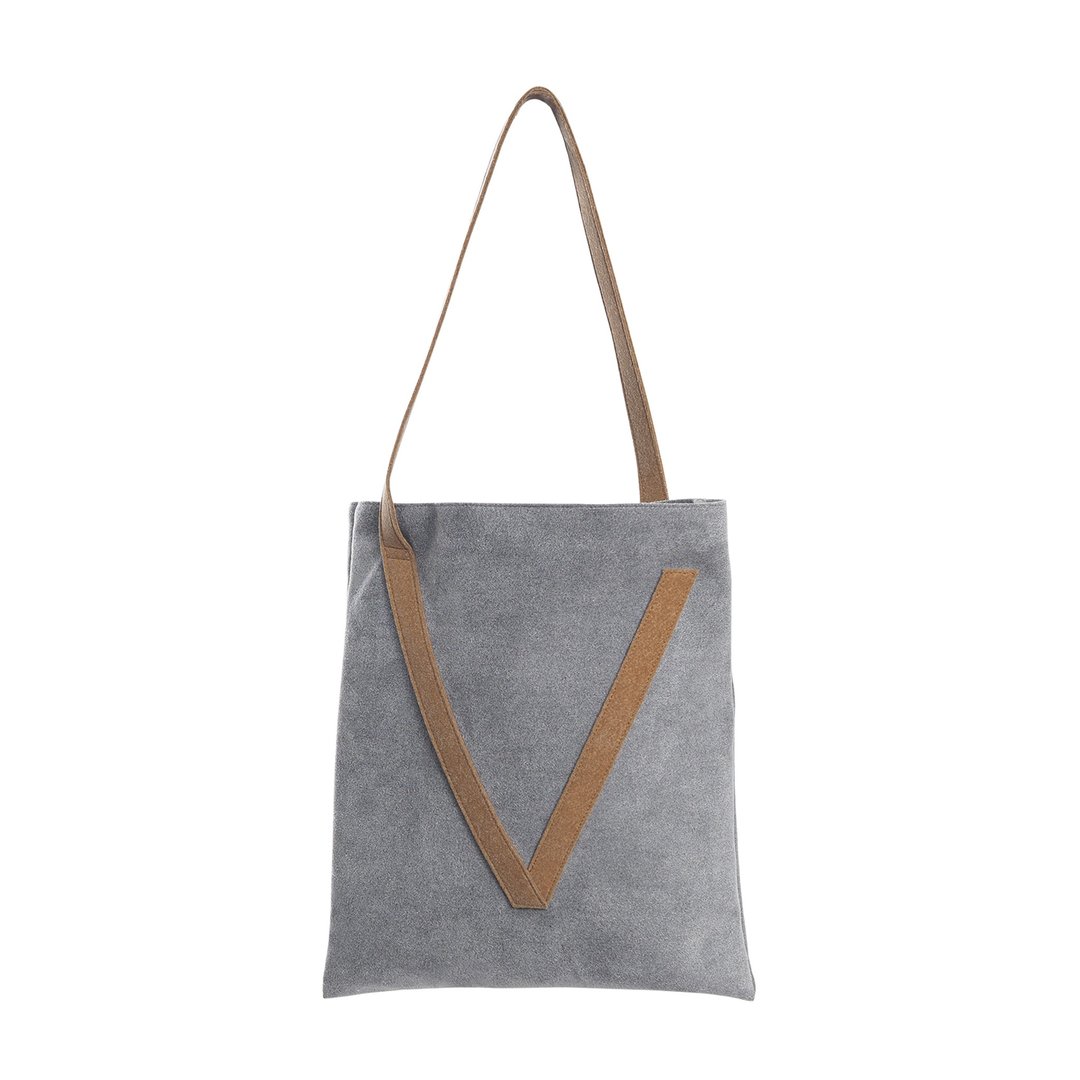 【Camouflage系列】V bag 单肩包 棕色 - 侧背包/斜挎包 - 其他人造纤维 灰色