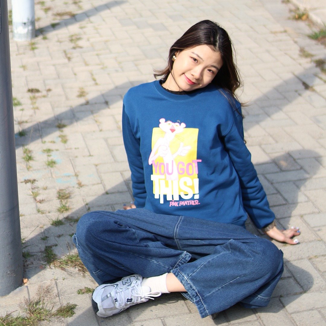 Hate Monday'' X PINK PANTHER - HOODIE卫衣(PPHM-23T03) - 中性连帽卫衣/T 恤 - 棉 粉红色
