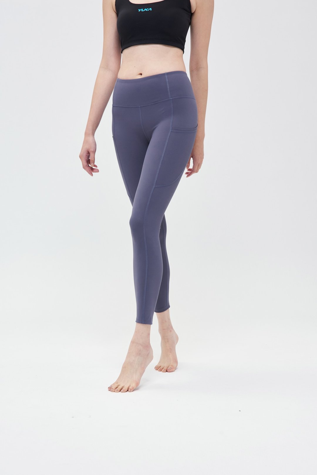 FLEXFORM High Waist Pocketed Leggings - Heron - 女装运动裤 - 尼龙 