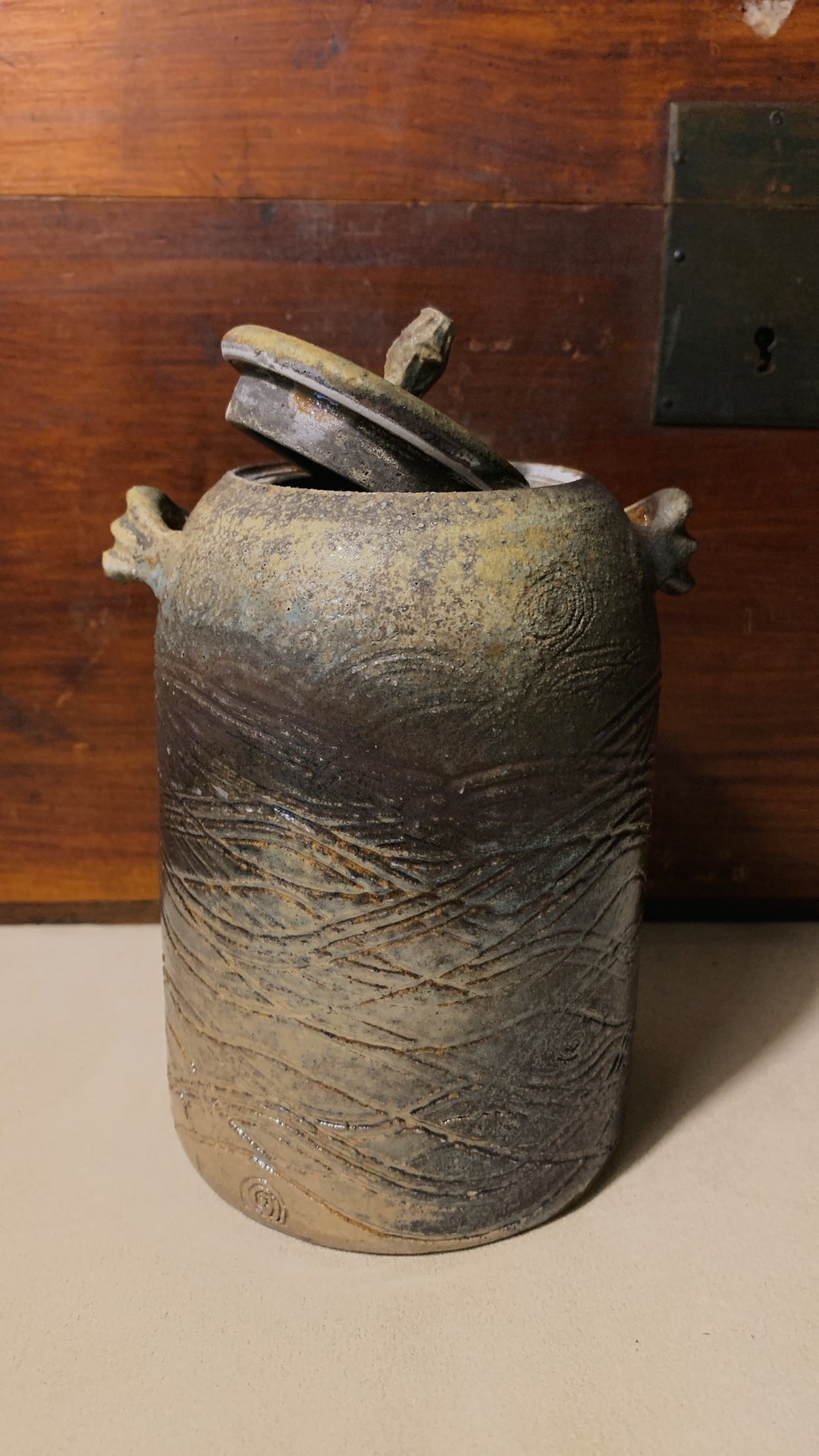柴烧茶仓 / 茶罐 / 藏茶器 / 储茶器 / 小平凡手作 - 其他 - 陶 卡其色