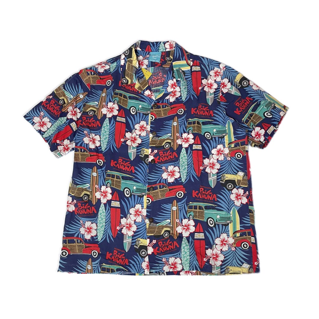 古着Outrigger Expedition Gear夏威夷语元素衬衫 - 男装衬衫 - 棉．麻 多色