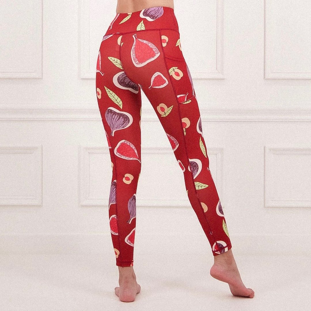 Nadia Red Onion Leggings - Yoga Leggings - 女装运动衣 - 聚酯纤维 多色