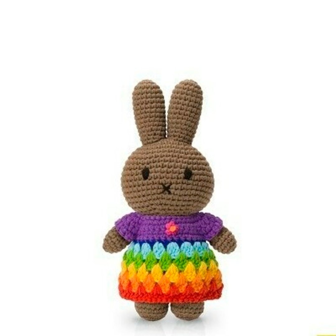 手工制melanie兔【鲜艳彩虹裙】 - 玩具/玩偶 - 棉 多色