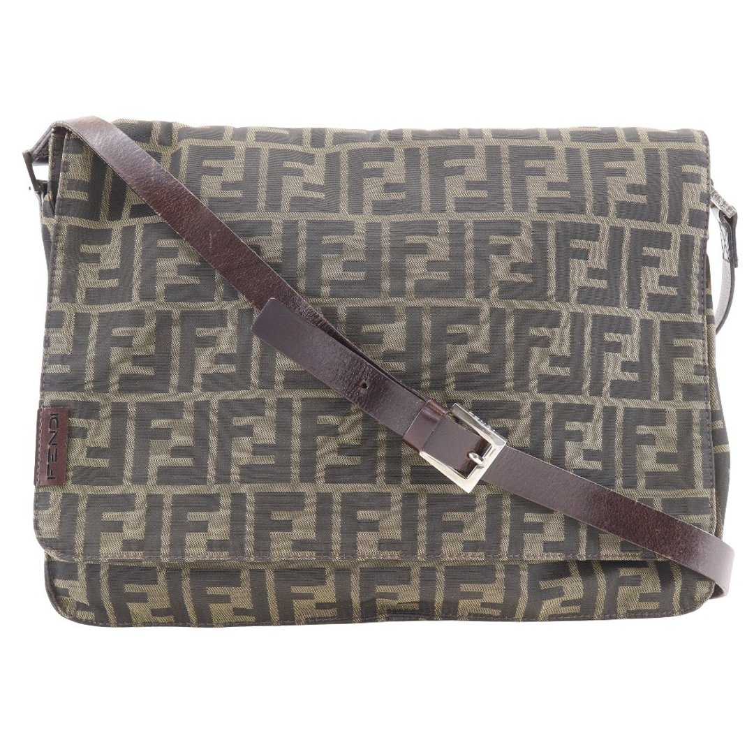 【日本直送】FENDI 经典双F Logo 侧背包 尼龙帆布 棕色 男女皆宜【二手】 - 侧背包/斜挎包 - 尼龙 咖啡色