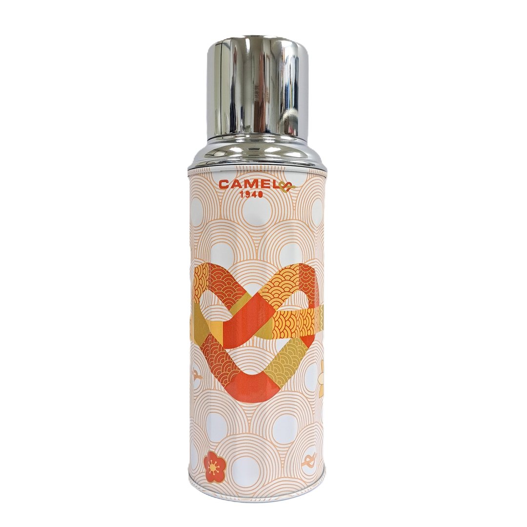 骆驼牌 450ml 玻璃胆真空保温瓶 | 爱心灵蛇 122SN(GW) - 保温瓶/保温杯 - 其他材质 白色