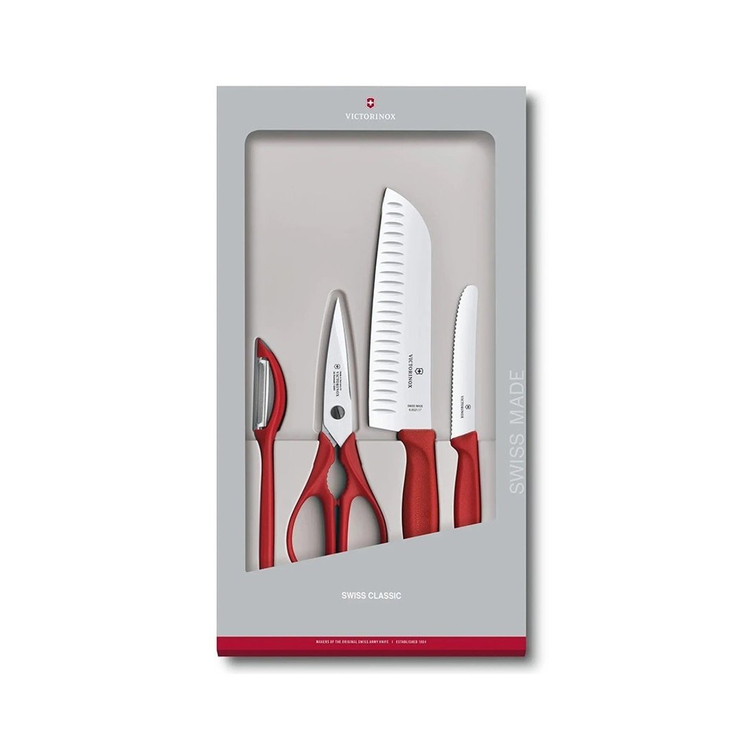 VICTORINOX 瑞士维氏 Swiss Classic 厨具套装4件组 红 6.7131.4G - 其他 - 不锈钢 红色