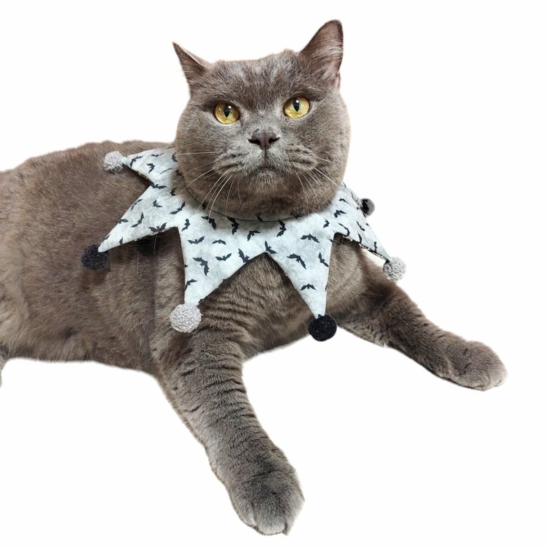 三角小丑领 - 蝙蝠花布 - 衣/帽 - 棉．麻 多色