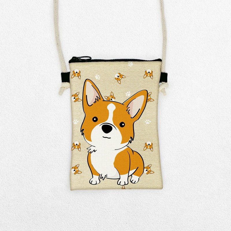 柯基 宠物图样轻旅随身包 (多图样) 手机包 护照包 散步包 - 外出包 - 聚酯纤维 多色