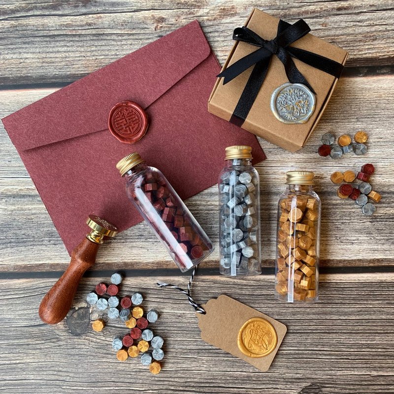 火漆蜡粒大罐装--经典红金银--3色任选 - 蜡烛/香氛/手工皂 - 蜡 多色