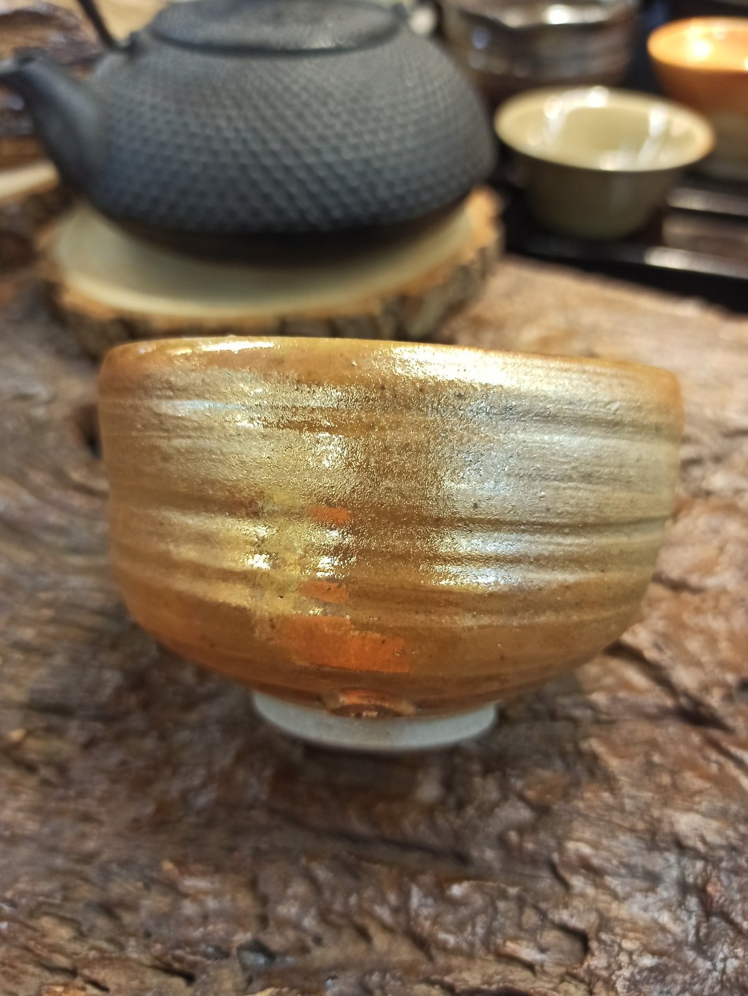 柴烧茶碗 - 酒杯/酒器 - 陶 金色