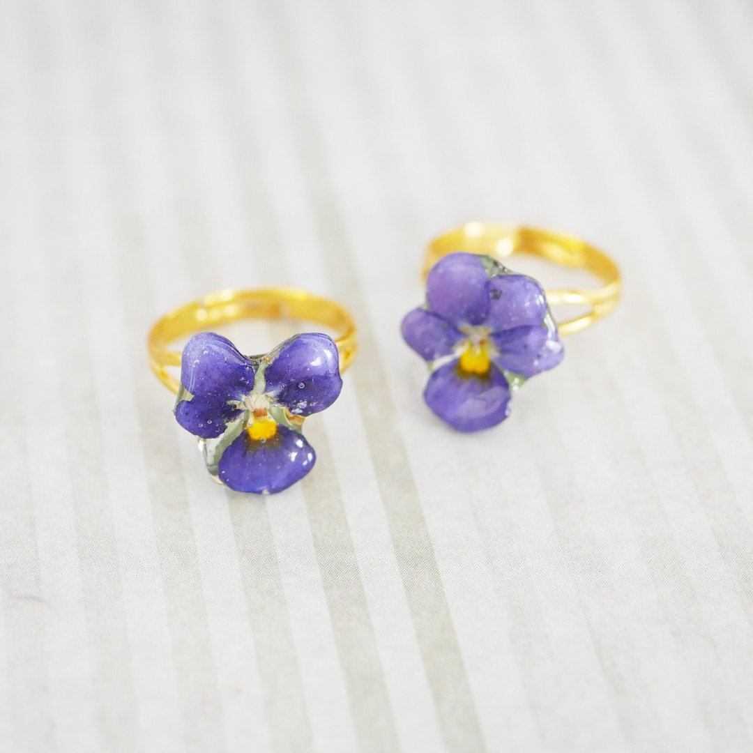 Real violet ring - 戒指 - 树脂 紫色