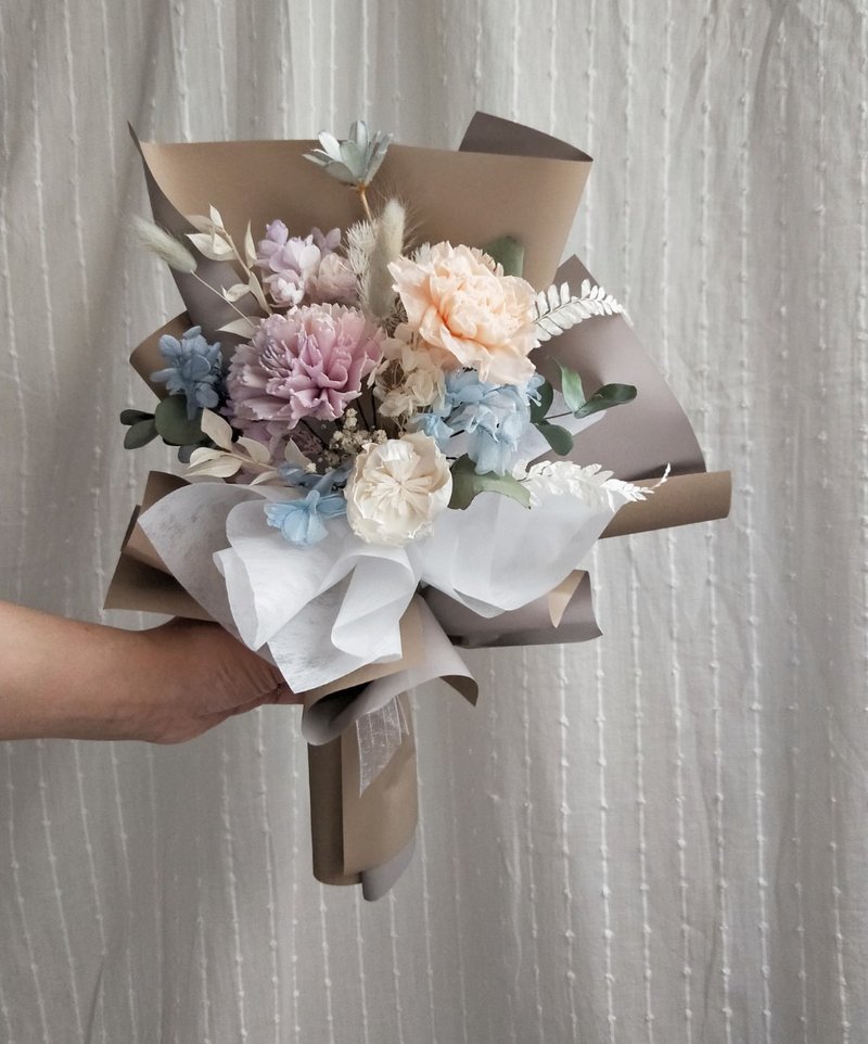 毕业礼物-永生康乃馨花束  不凋花毕业 老师礼物 - 干燥花/捧花 - 植物．花 粉红色