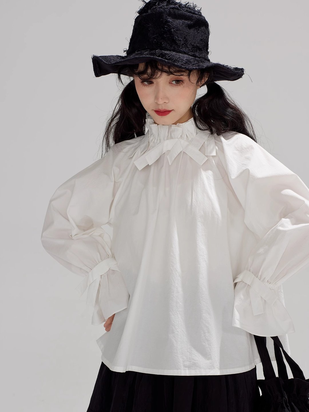 桃花烛 古典派拉夫领衬衫 三色入 - 女装衬衫 - 其他材质 多色