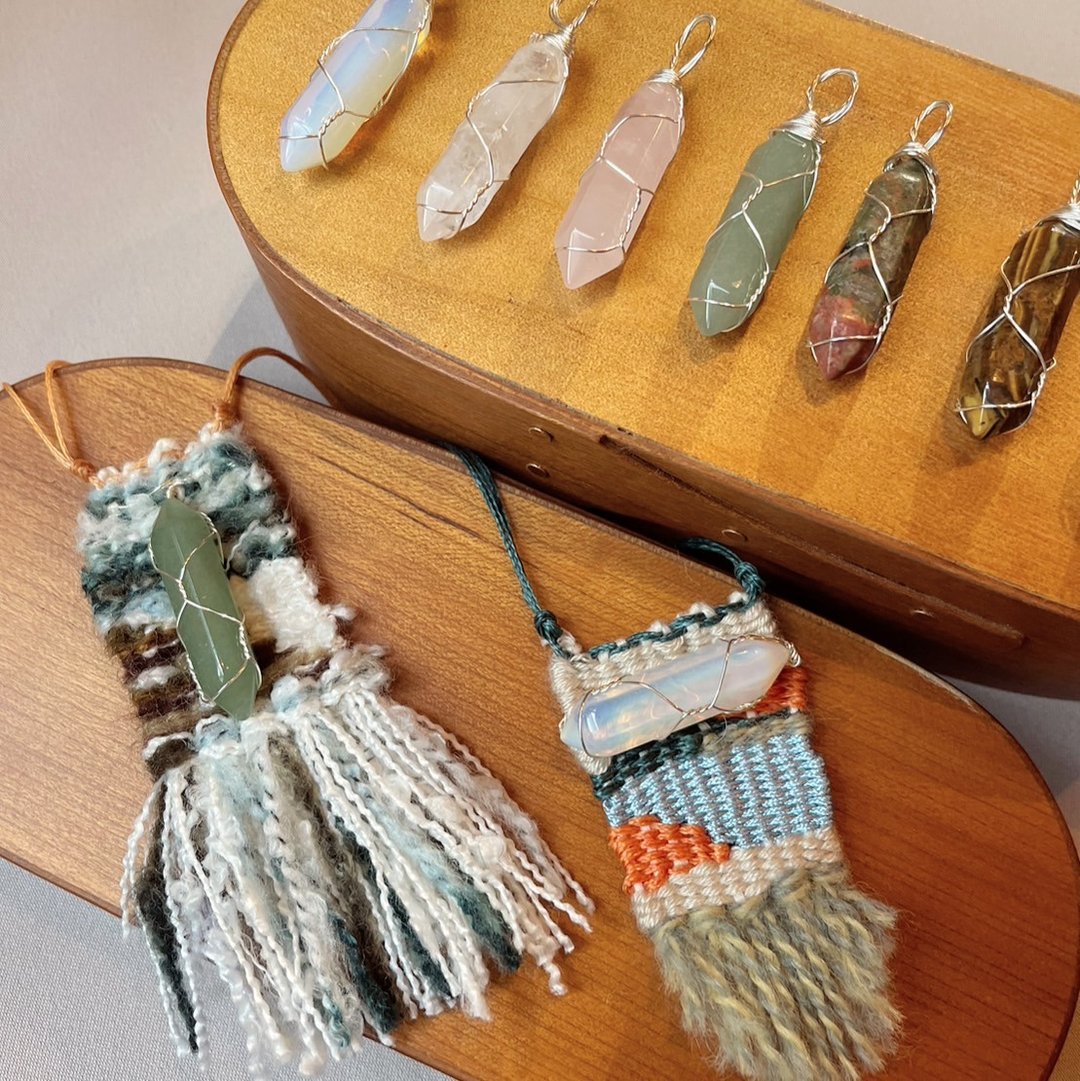 实体| 中坜 |双人优惠 生命水晶颈饰 梭织体验 | Fabric Necklace - 编织/羊毛毡/布艺 - 棉 