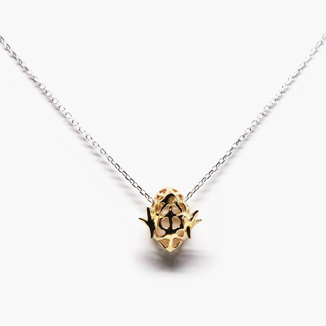 Golden Little chick necklace K18GP SV925【Pio by Parakee】金色小雞項鍊 - 项链 - 其他金属 金色