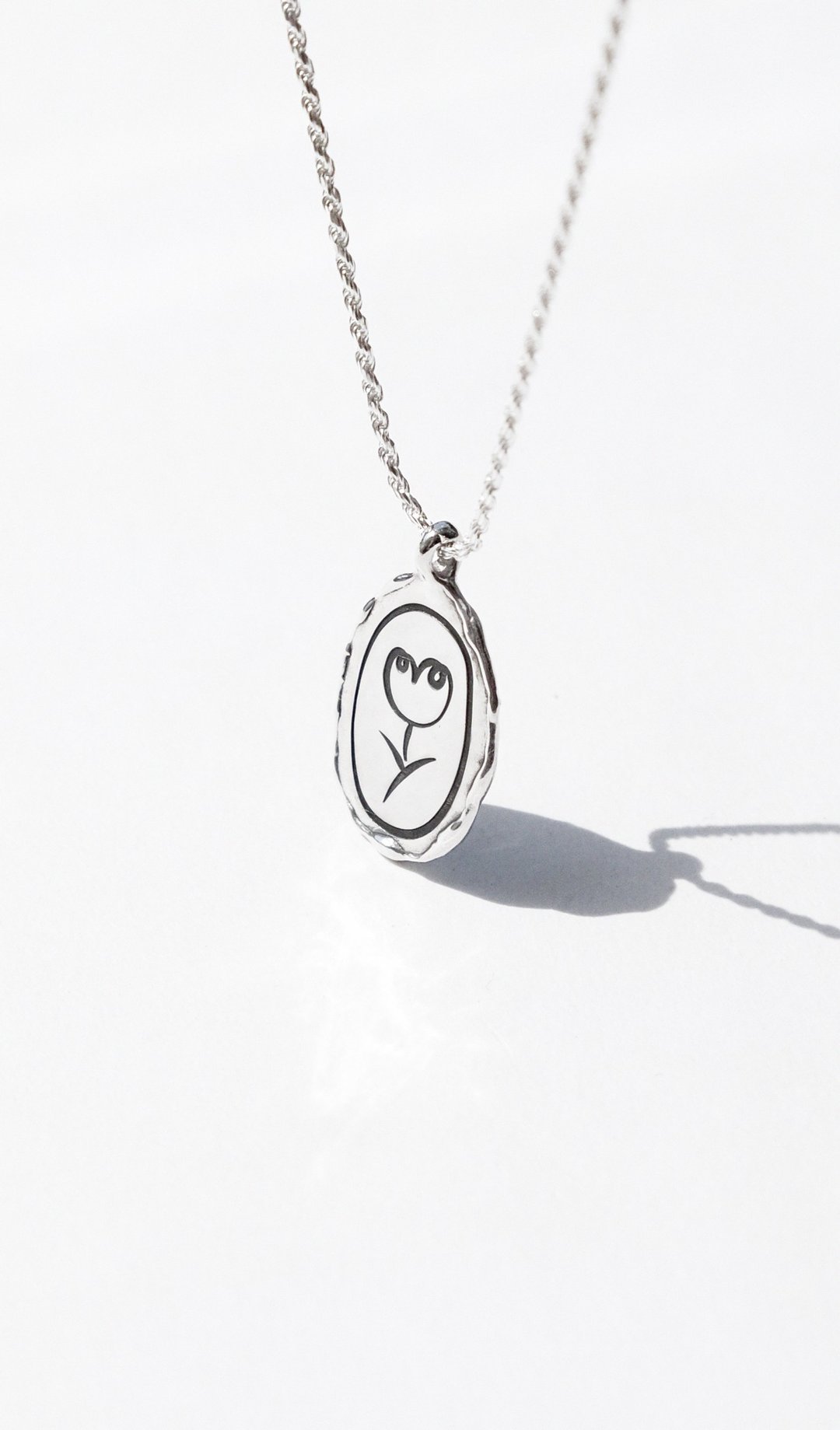 Tulip Necklace 郁金香项链 - 项链 - 纯银 银色