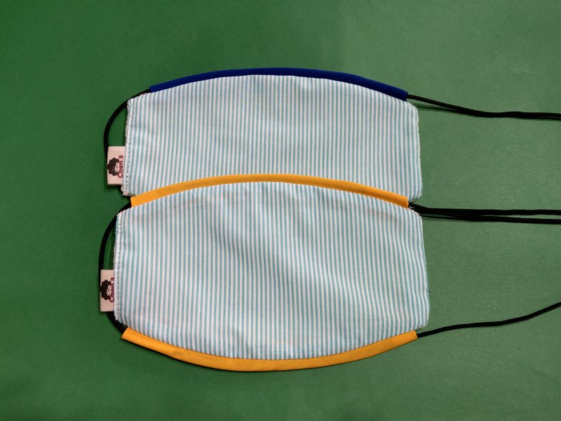 毛巾布轻薄型口罩  舒适透气  戴二层也不闷热 - 口罩 - 棉．麻 蓝色