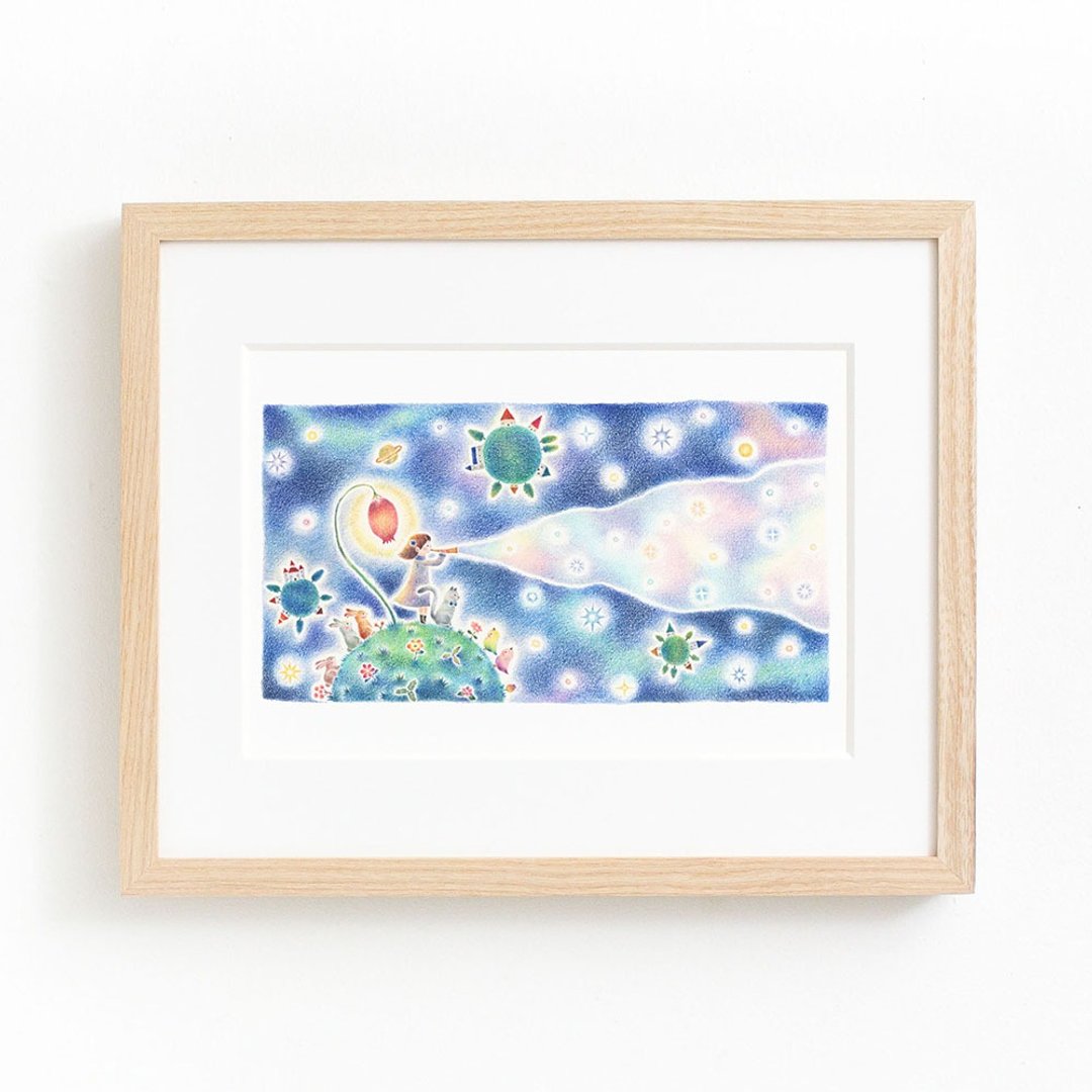 Living with pictures. Framed Art Print "Tone that Produces Stars" FAP-A5172 - 海报/装饰画/版画 - 纸 蓝色