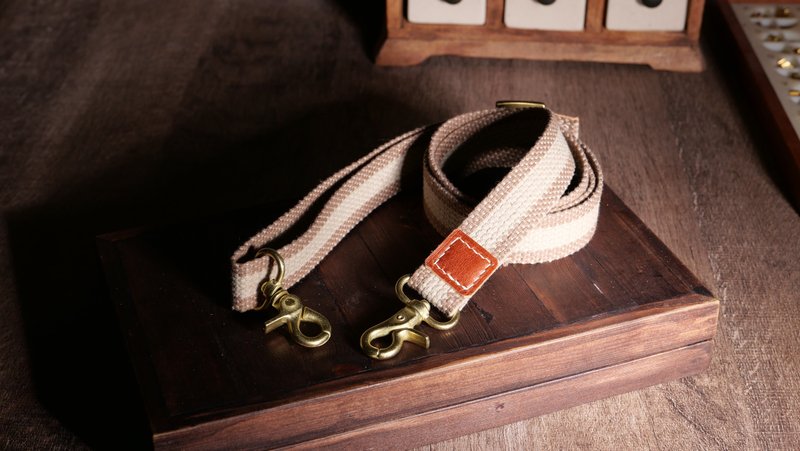 【定制化 圣诞礼物 】手工皮革织带肩带 可调整式 - 侧背包/斜挎包 - 真皮 橘色