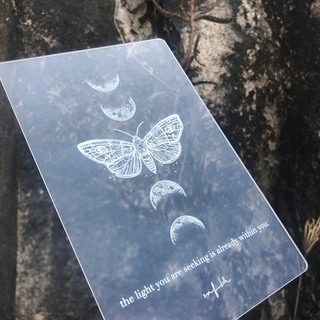 透明 Postcard (moth) - 卡片/明信片 - 塑料 透明