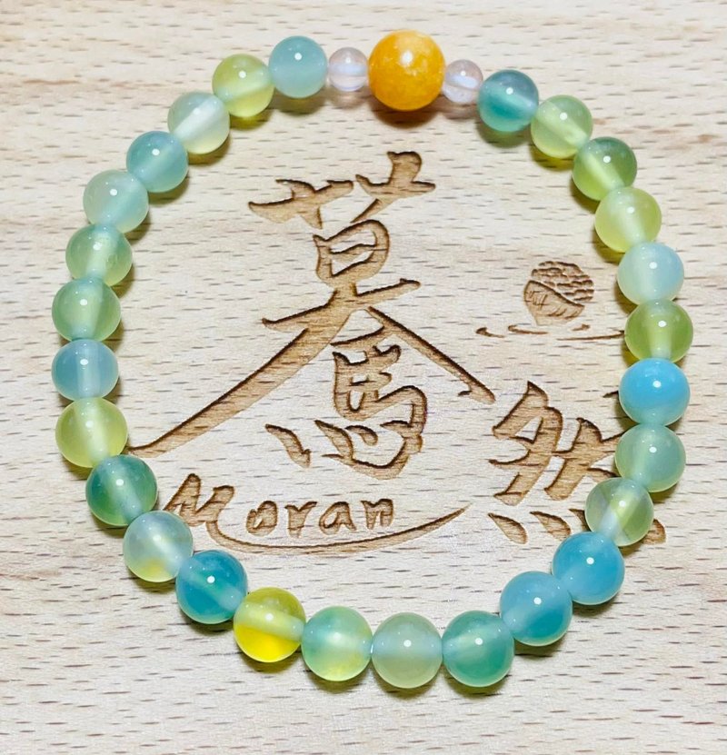蓦然(手环系列)青苹果玛瑙--财富 - 手链/手环 - 玉石 绿色
