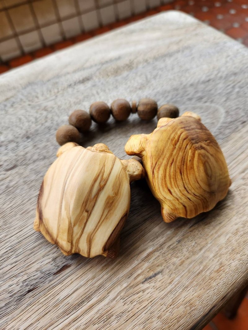 (订制)手工 原木 鳖造型装饰、桌上公仔、把玩小物、桌面摆饰 - 摆饰 - 木头 